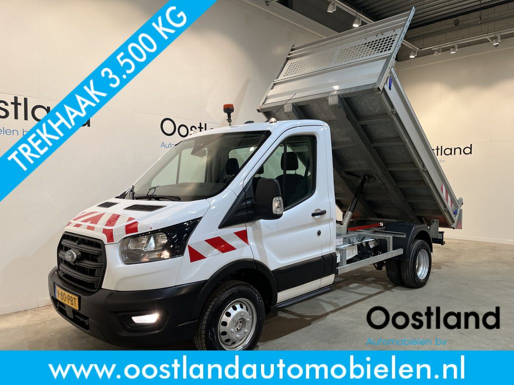Ford Transit 2.0 TDCI L2 Trend 170 PK DL Dubbel Lucht RWD Kipper / Tipper / Open Laadbak / Euro 6 / Trekhaak 3.500 KG / Airco / Camera / 3-Zits / 22.100 KM !!