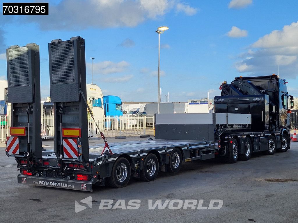 Scania S660 8X2 HMF 9520OK-RCS Crane Kran Fifth wheel Full Air Lift+steering axle