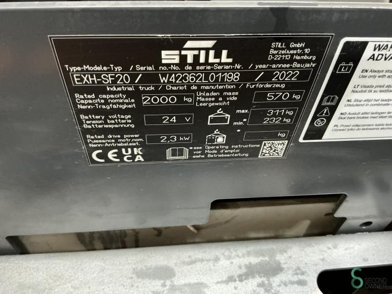 Palletwagens Elektrisch Still EXH-SF20 2022