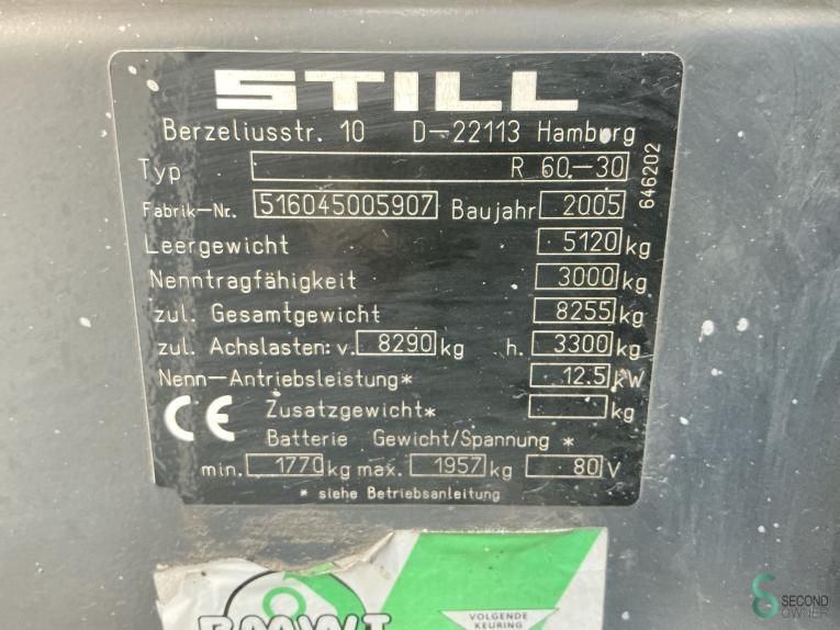 Forklifts Electric Still R60-30 2005