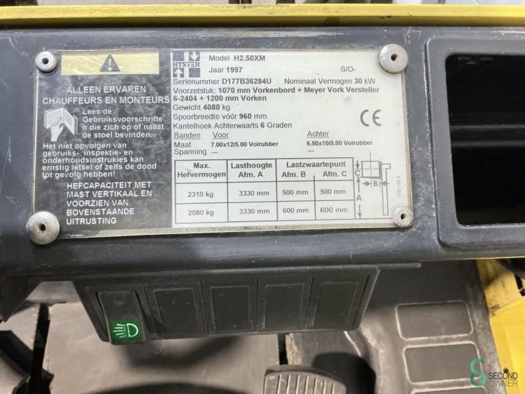 Forklifts Diesel Hyster H 2.50 XM 1997