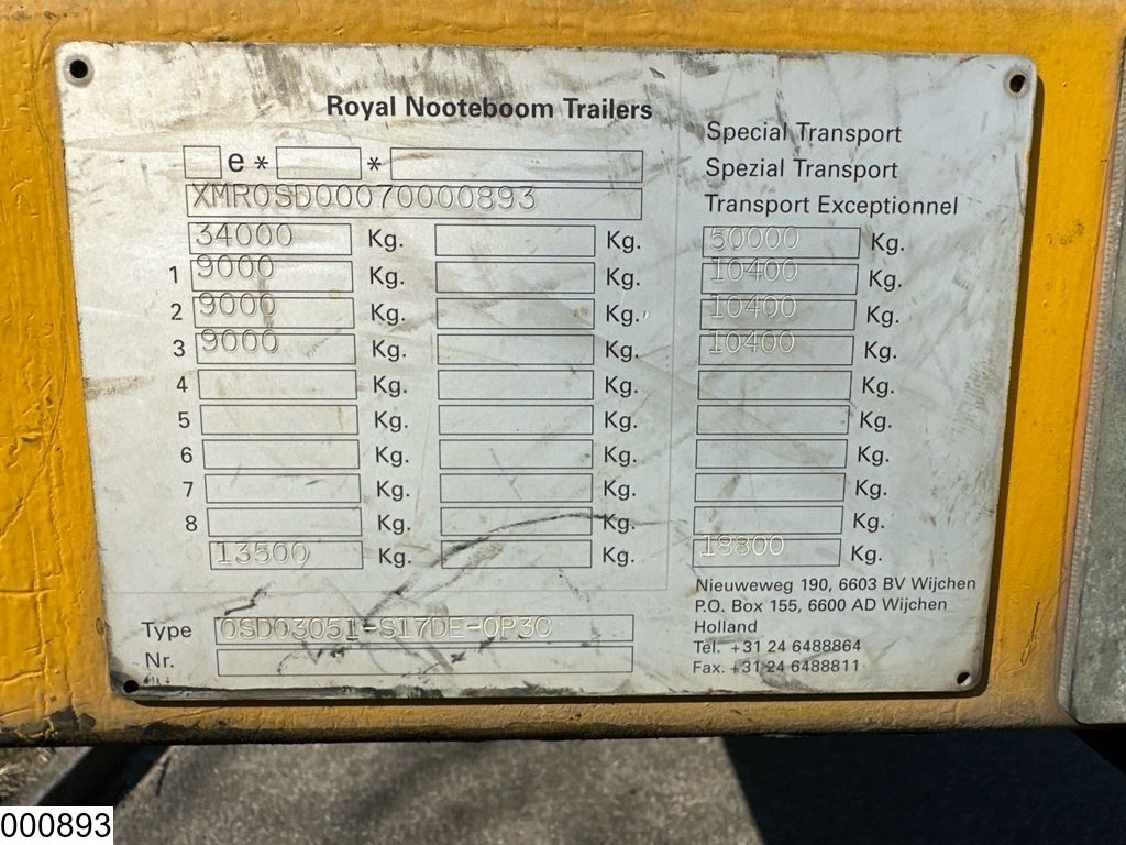 Nooteboom semie OSD 03051, 50.000KG