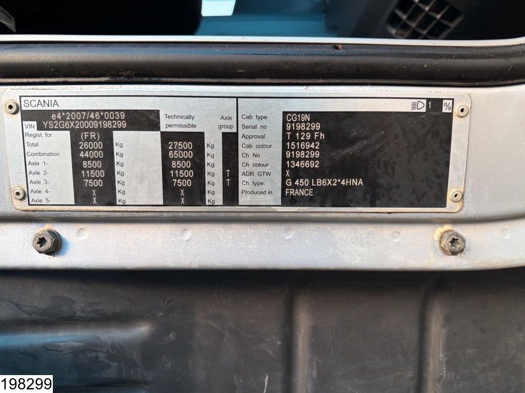 Scania G 450 EURO 6, Retarder, PTO