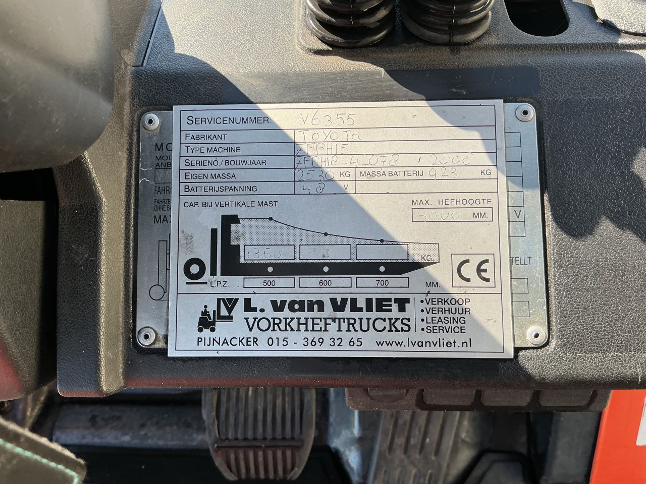 Te Koop Toyota heftruck 1.5 Ton 2008