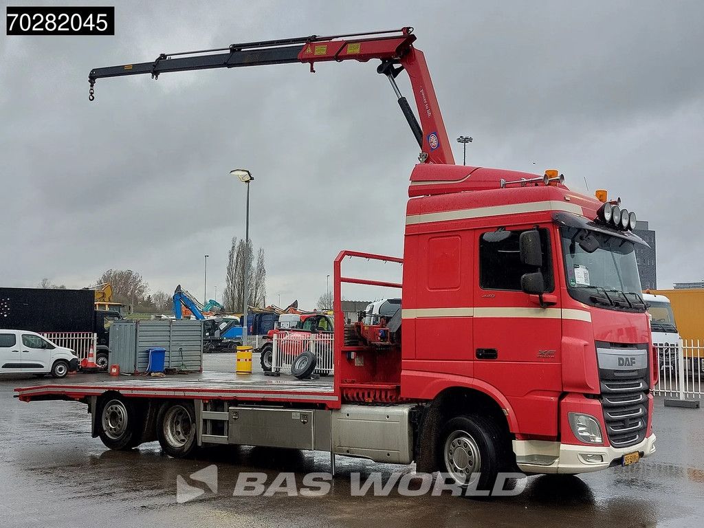 DAF XF 440 6X2 NL-Truck Transporter HMF 900-K2 Kran Winch Lift-Lenkachse Euro 6