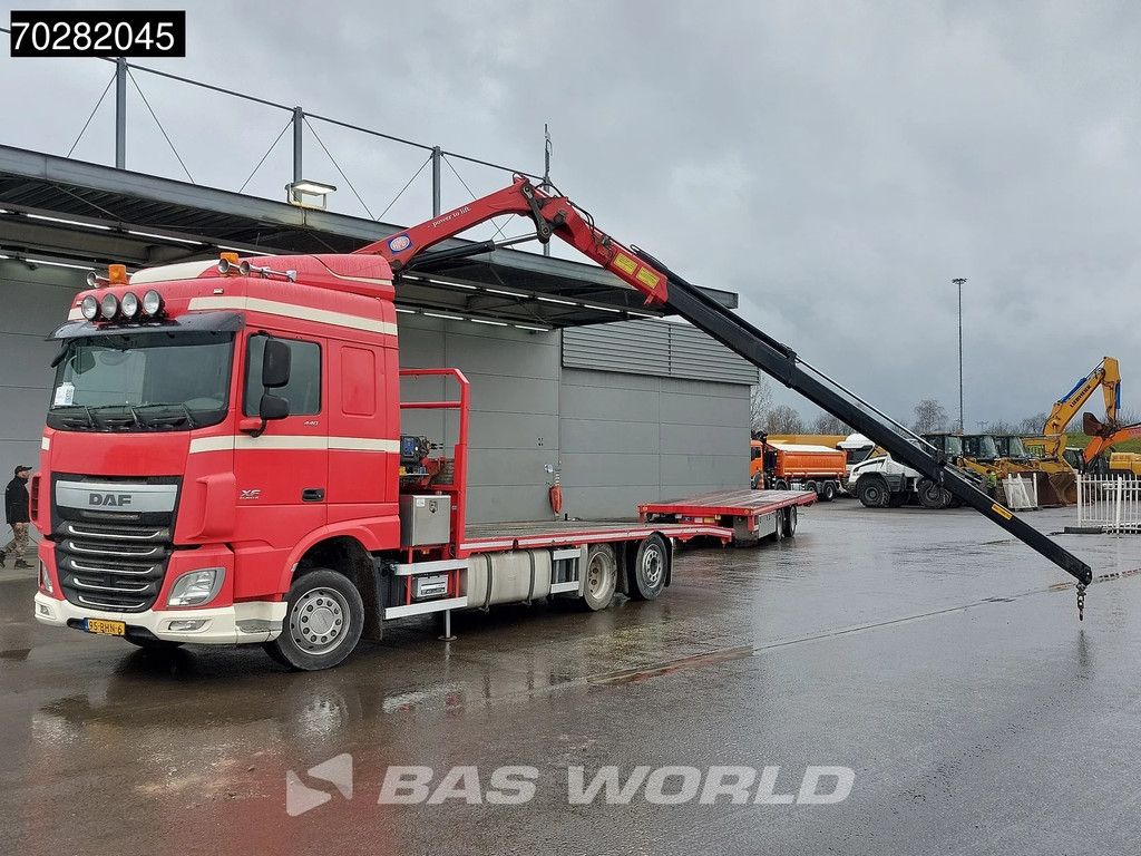DAF XF 440 6X2 NL-Truck Transporter HMF 900-K2 Kran Winch Lift-Lenkachse Euro 6
