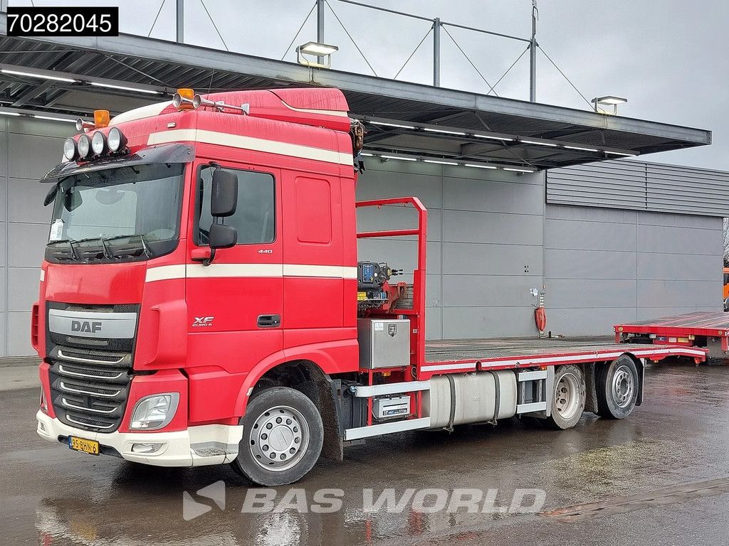 DAF XF 440 6X2 NL-Truck Transporter HMF 900-K2 Kran Winch Lift-Lenkachse Euro 6