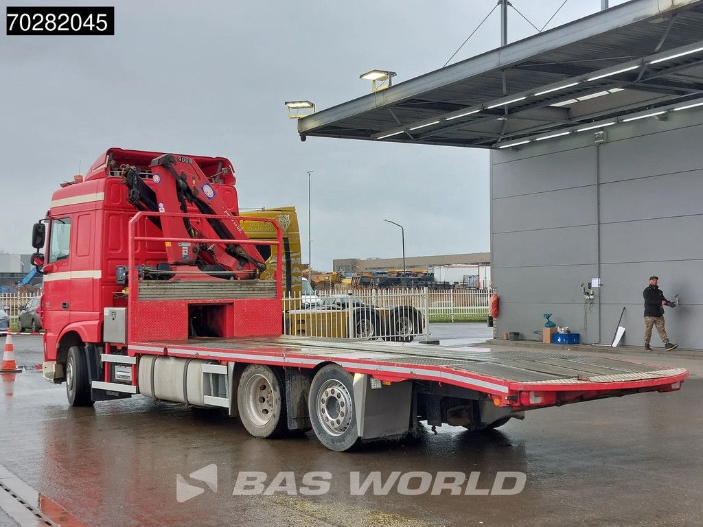 DAF XF 440 6X2 NL-Truck Transporter HMF 900-K2 Kran Winch Lift-Lenkachse Euro 6