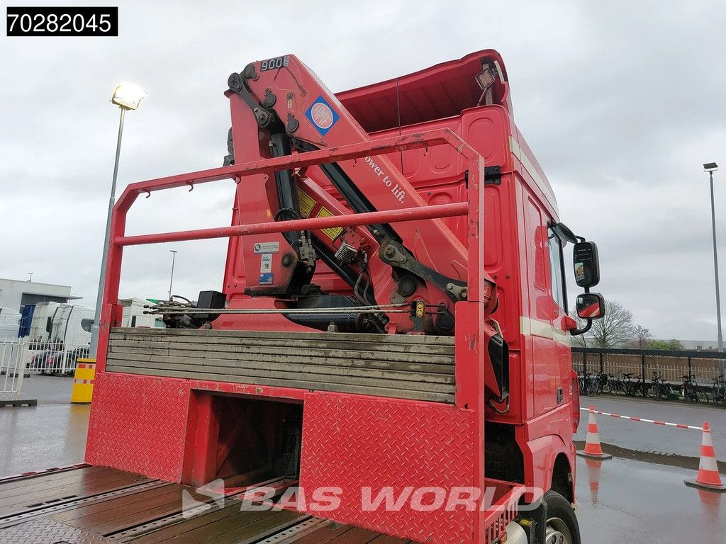 DAF XF 440 6X2 NL-Truck Transporter HMF 900-K2 Kran Winch Lift-Lenkachse Euro 6