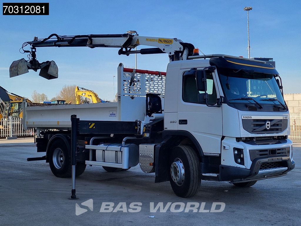 Volvo FMX 330 4X2 Palfinger PK16001-KA Crane Tipper Full Steel Euro 5