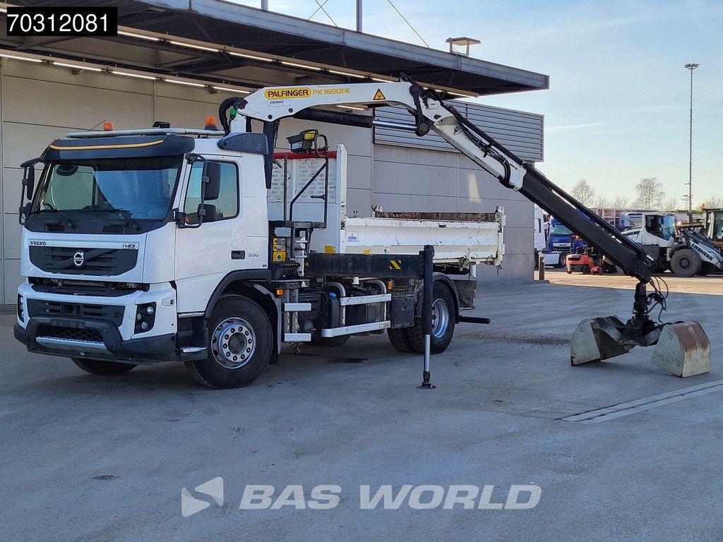 Volvo FMX 330 4X2 Palfinger PK16001-KA Crane Tipper Full Steel Euro 5