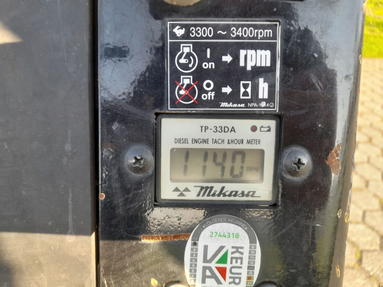 Mikasa diesel trilplaat Dynapac benzine trilplaat