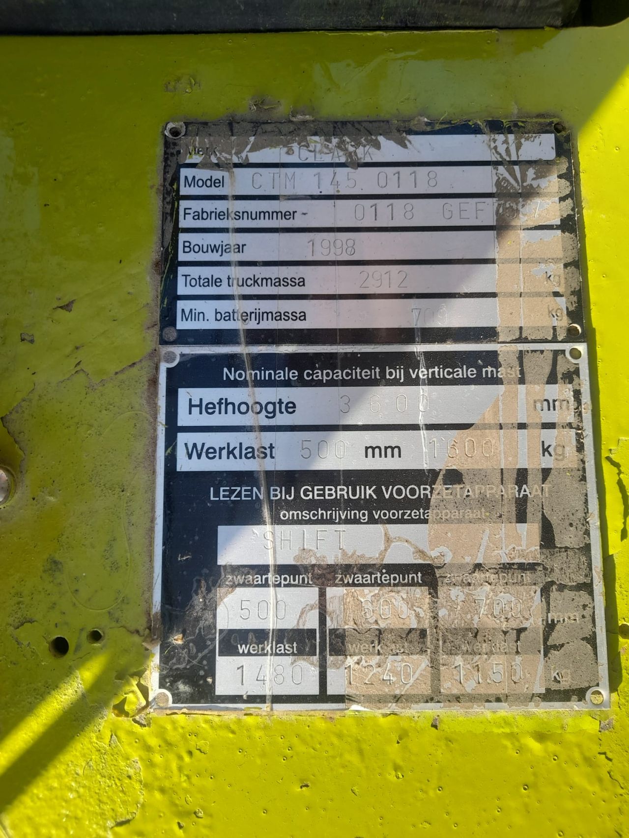 Clark Elektrische heftruck €1750,-