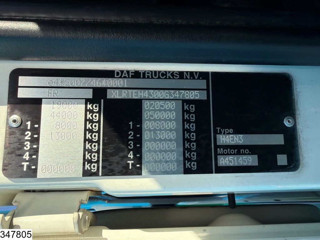 DAF XF 480 EURO 6D, Standairco