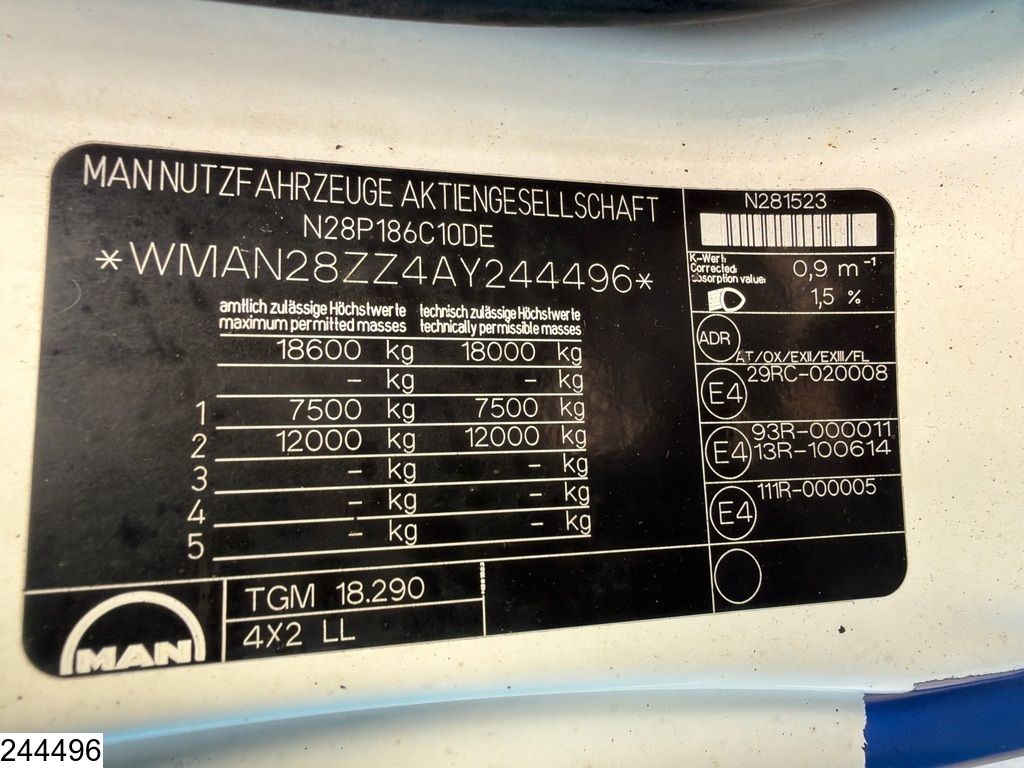 MAN TGM 18 290 Euro 5, Telma, Air suspension