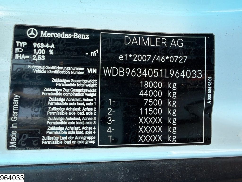 Mercedes Actros Euro 6, retarder, air suspension, Lohr