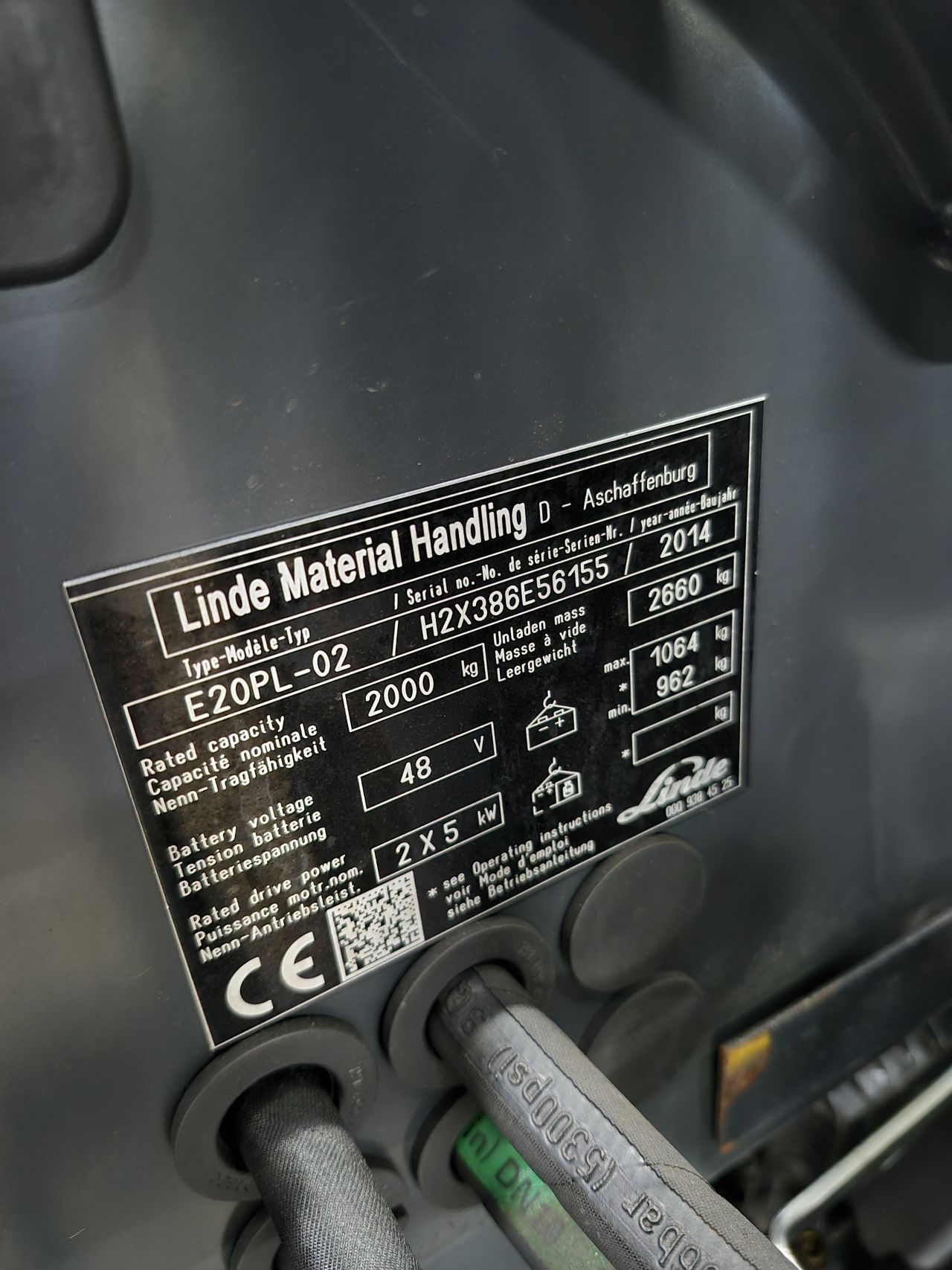 Linde E20PL-02 triplex sideshift bj 2014 6342 uur accu 83%