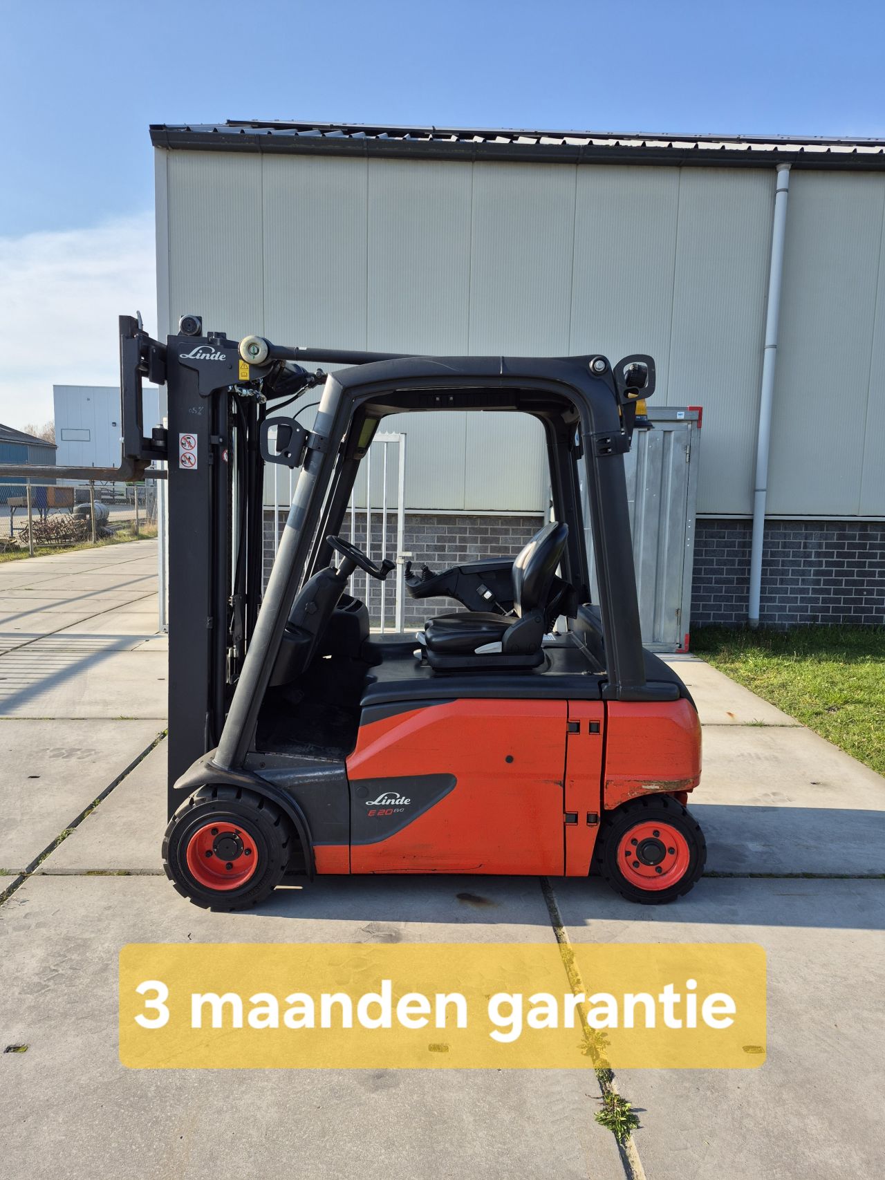 Linde E20PL-02 triplex sideshift bj 2014 6342 uur accu 83%