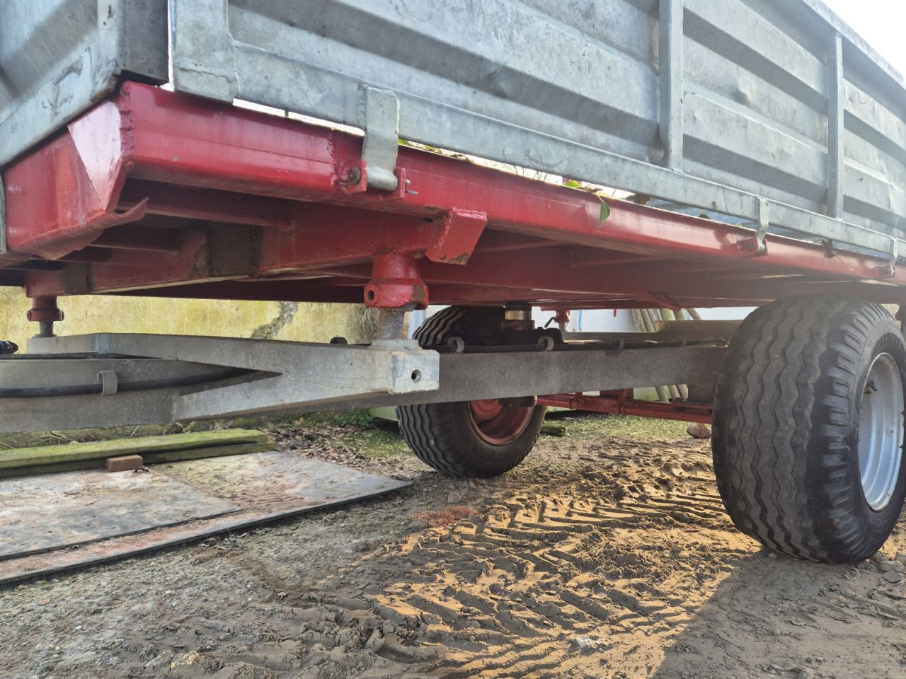 Enkelas 3 zijdige kipper bakkenwagen