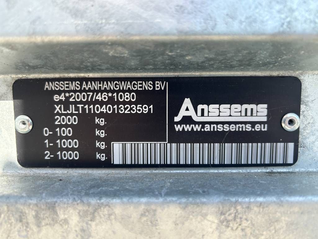 Anssems Plateau Trailer PLT 2 PRO 2000