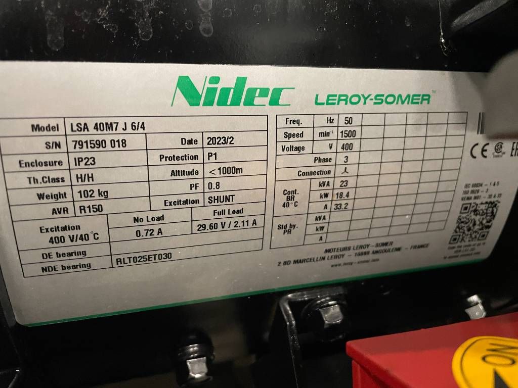 Kubota V2403-M-DI-BG - 25kVA Generator - DPX-20031