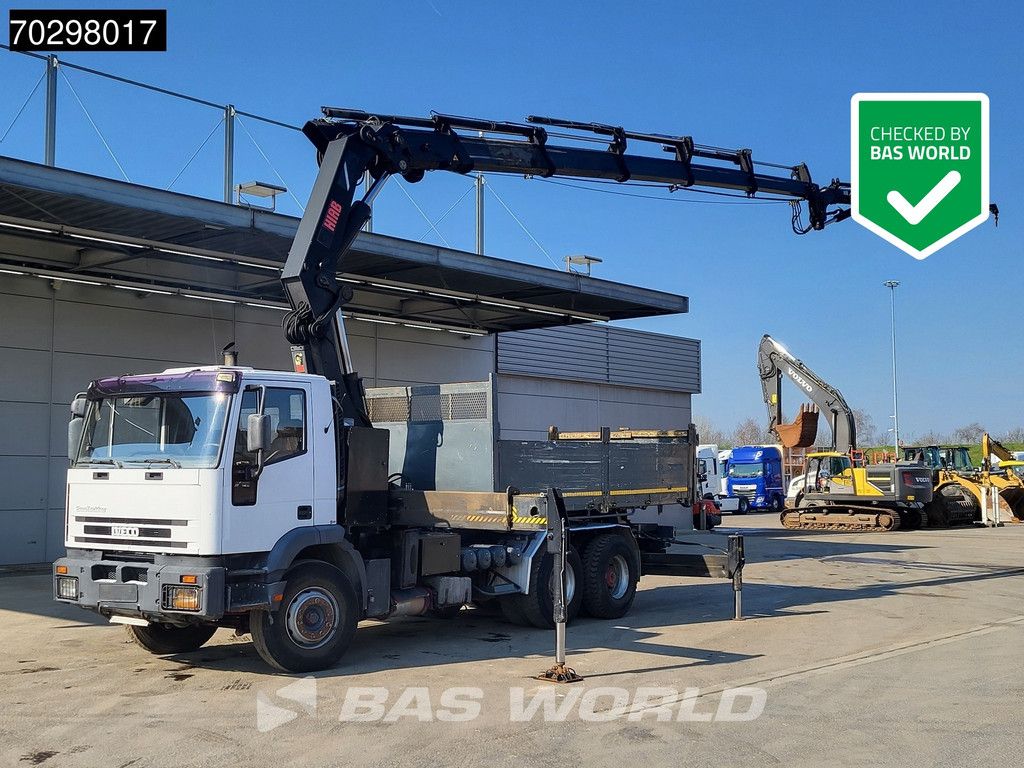 Iveco EuroTrakker 260 6X4 HIAB 422 5+5 Extensions Fly-Jib Tipper Full Steel