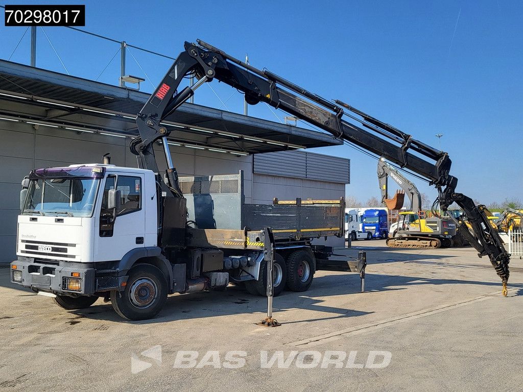 Iveco EuroTrakker 260 6X4 HIAB 422 5+5 Extensions Fly-Jib Tipper Full Steel
