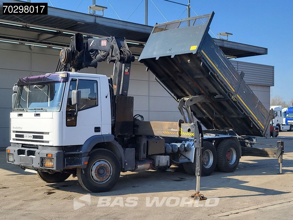 Iveco EuroTrakker 260 6X4 HIAB 422 5+5 Extensions Fly-Jib Tipper Full Steel