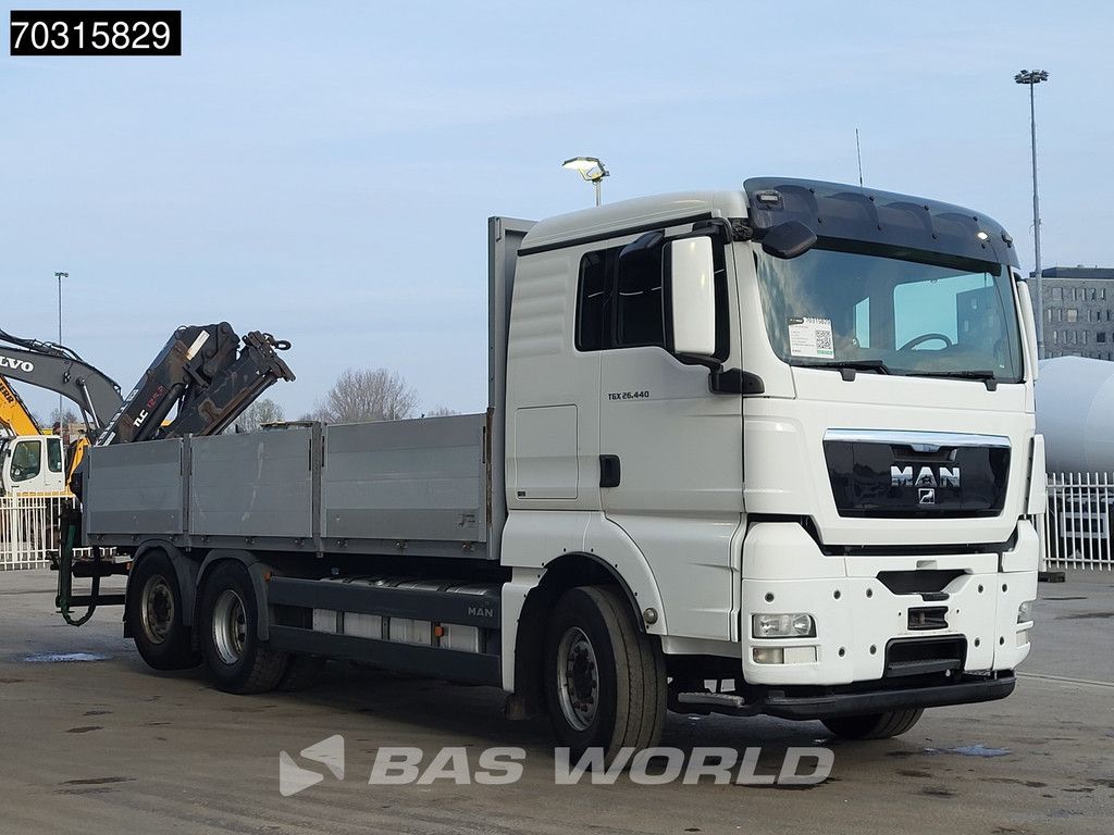 MAN TGX 26.440 6X2 Terex Atlas 125.2-A2 Kran Crane Lift+steering axle Euro 5