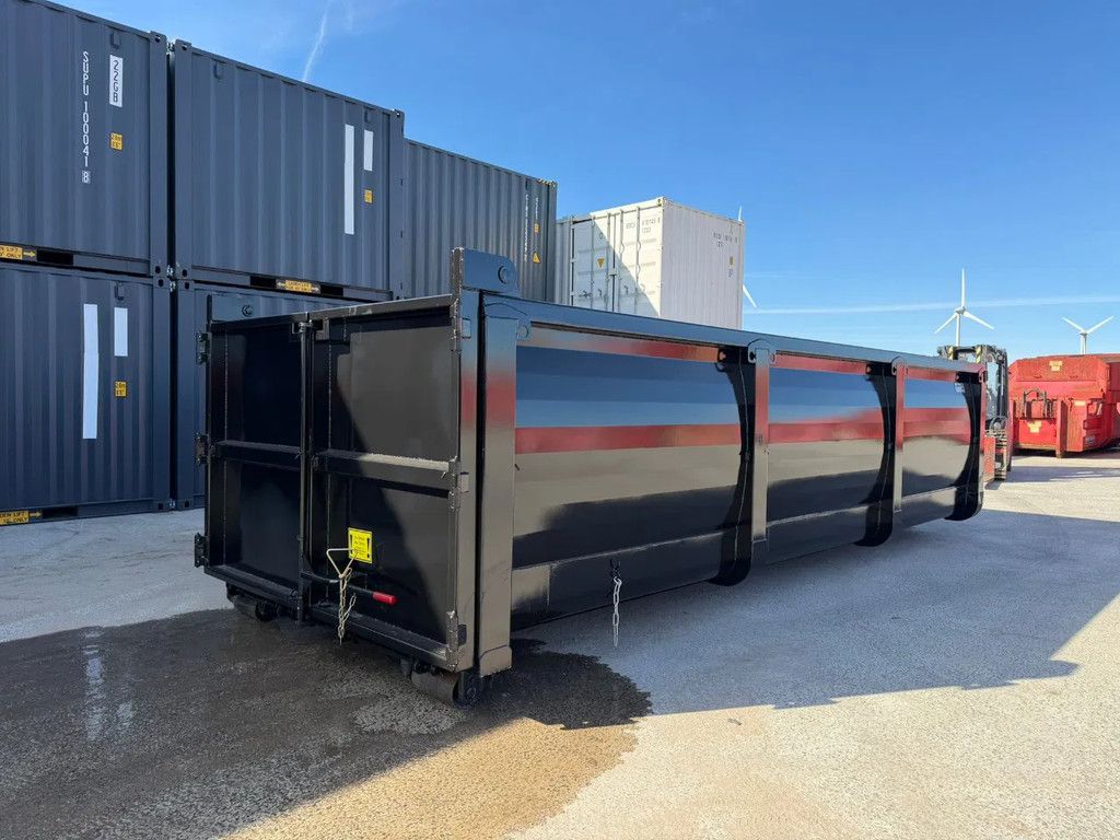 Alustahl open container 22m3 met franse deur
