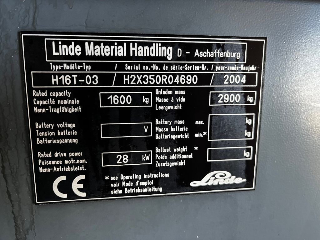 LINDE H16T-03 Heftruck (LPG) KEURIG NETJES!