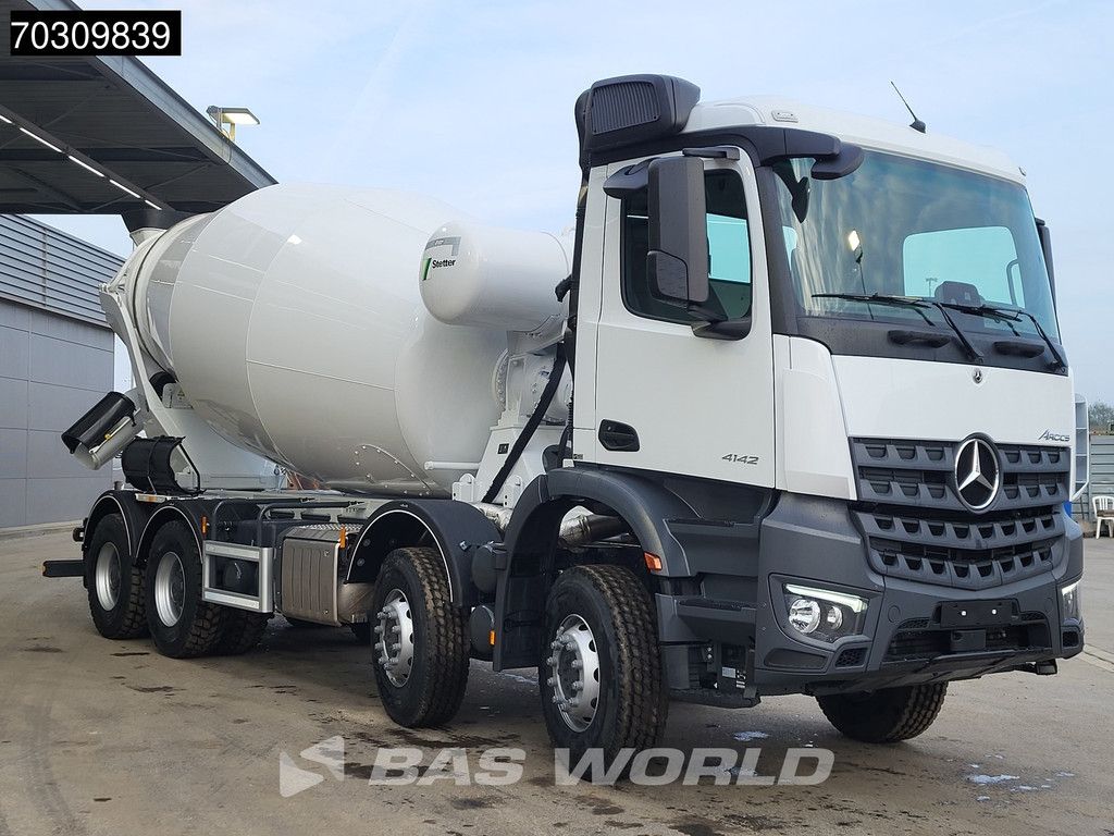Mercedes Arocs 4142 8X4 NEW! 12m3 Stetter Mixer Steelsuspension Automatic Big-Axle Euro 6