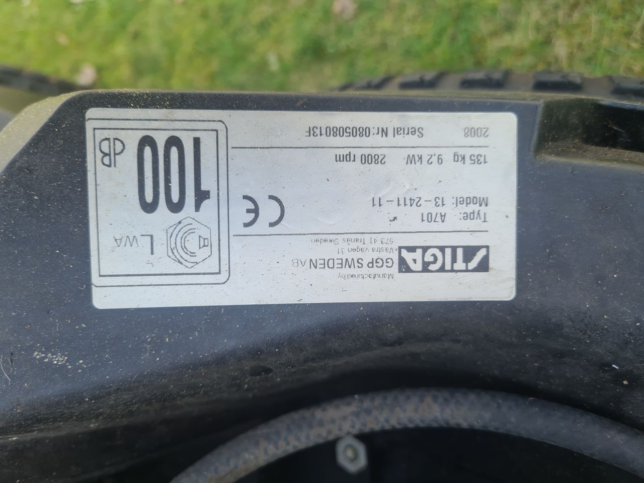 Stiga Primo frontmaaier.