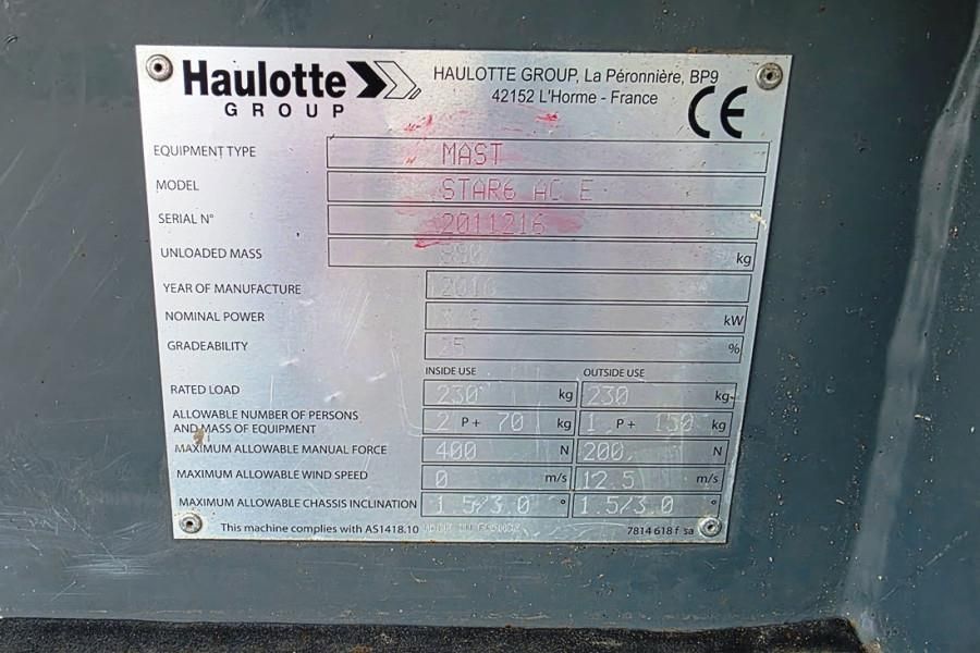 Haulotte Star 6 Electric, Non Marking Tyres, 5.8m Working H