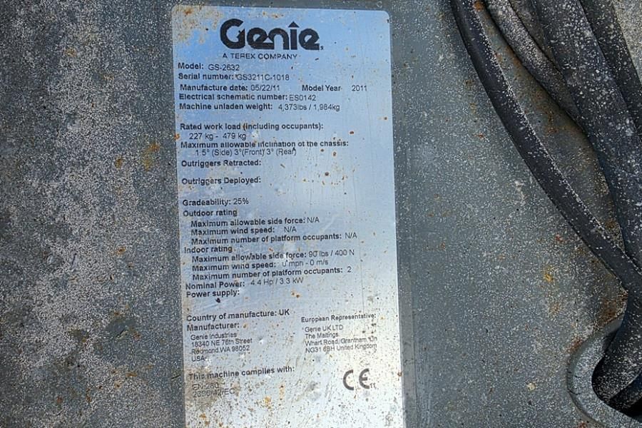 Genie GS2632 Electric, Batteries 2025, 10m Working Heigh