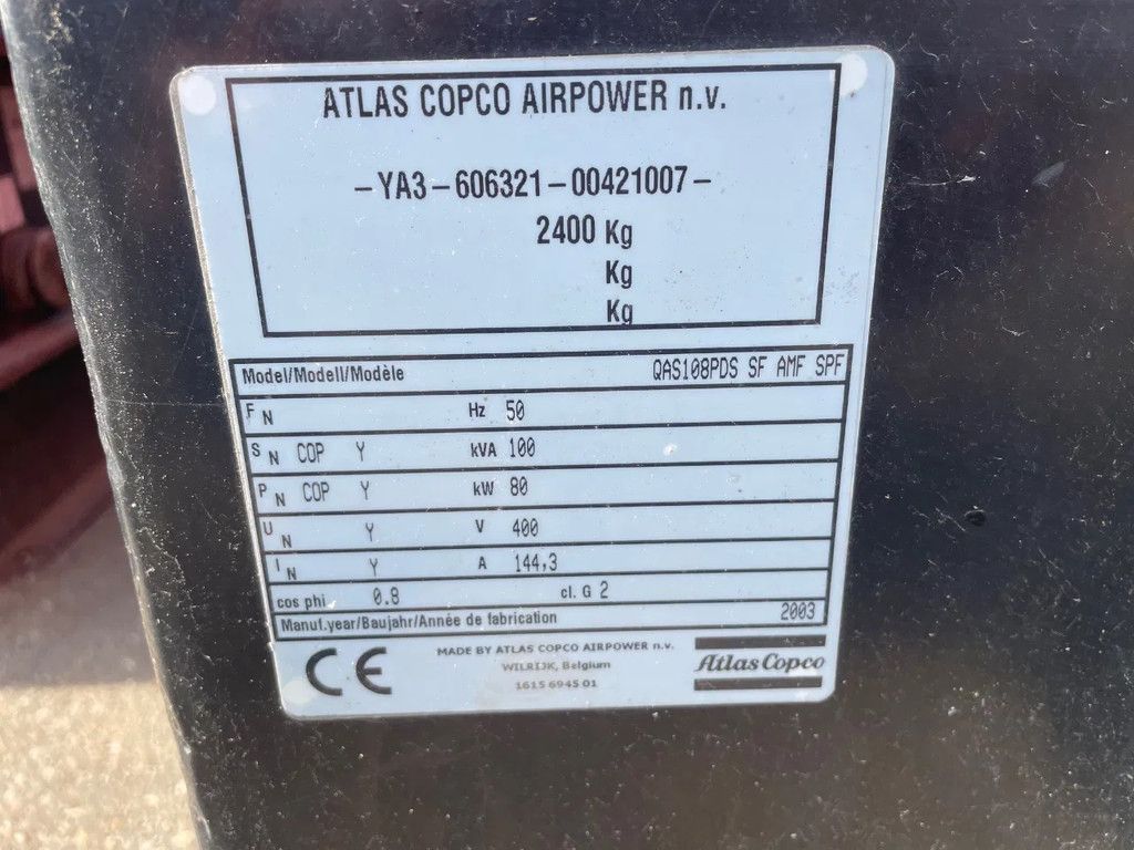 Atlas Copco QAS 108 Nieuwstaat NSA only 49 Uhr !