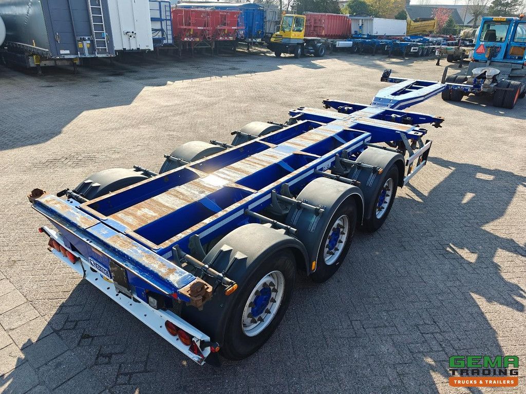 D-Tec FLEXITRAILER FT-LS-S 3-Axle MB Disc - Lift Axle - 2x Extendable - Chopped - All Types of Containers - 4691KG
