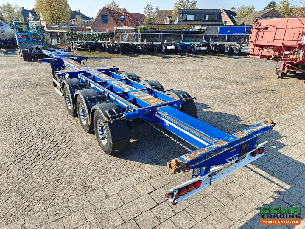 D-Tec FLEXITRAILER FT-LS-S 3-Axle MB Disc - Lift Axle - 2x Extendable - Chopped - All Types of Containers - 4691KG
