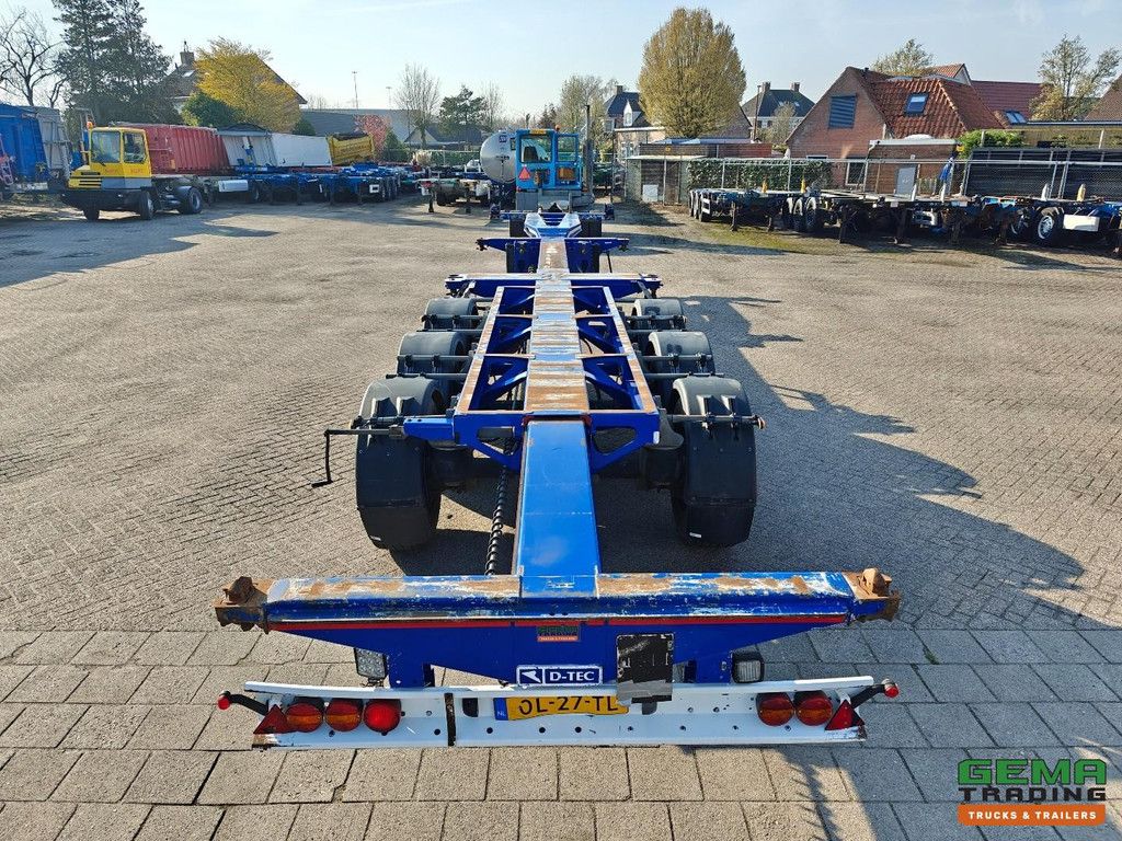D-Tec FLEXITRAILER FT-LS-S 3-Axle MB Disc - Lift Axle - 2x Extendable - Chopped - All Types of Containers - 4691KG
