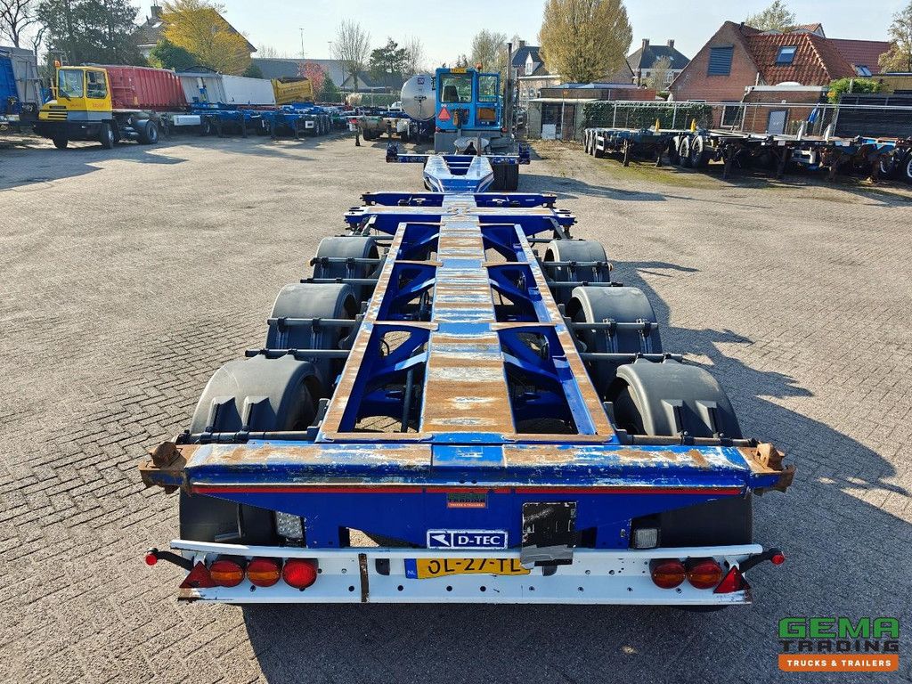 D-Tec FLEXITRAILER FT-LS-S 3-Axle MB Disc - Lift Axle - 2x Extendable - Chopped - All Types of Containers - 4691KG