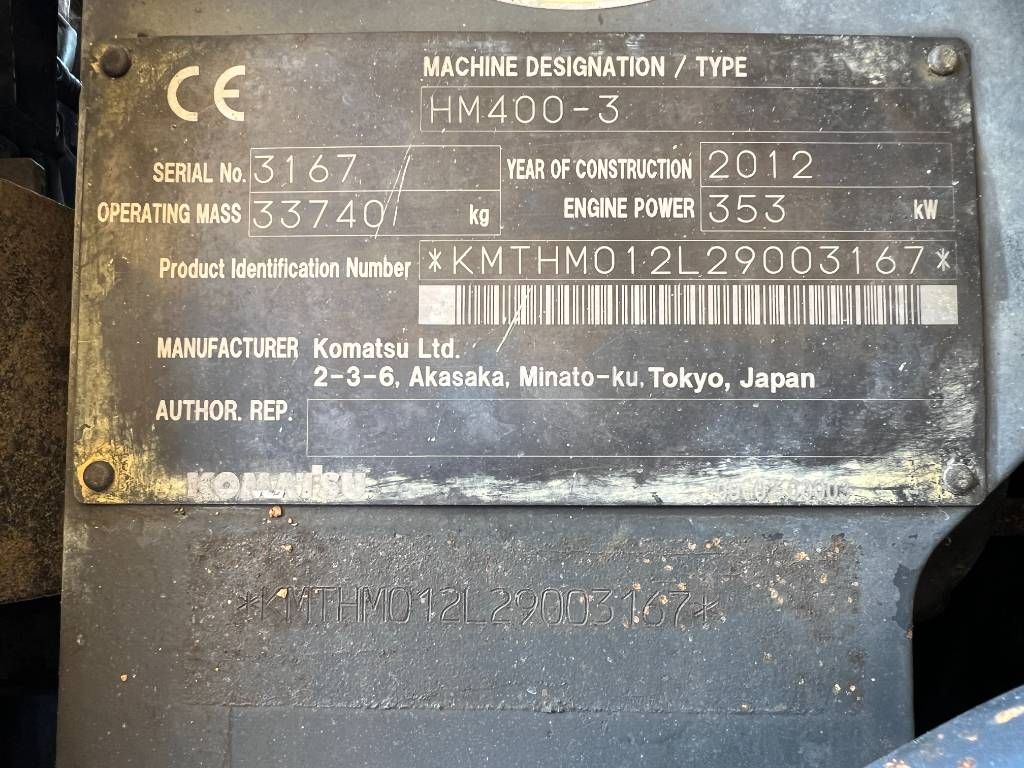 Komatsu HM400-3 (NO CAT 740/Volvo A40)