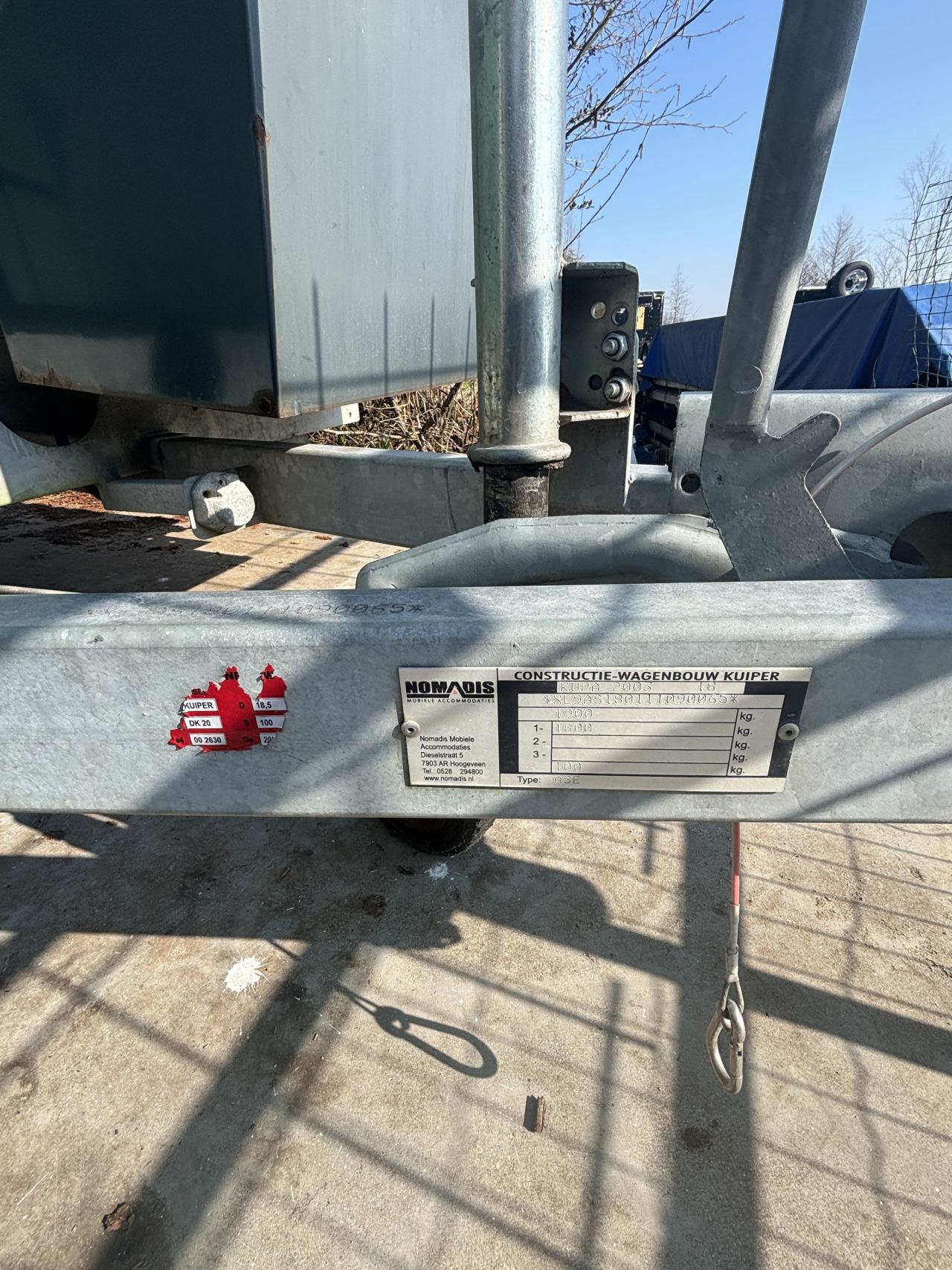 Schaftkeet snelverkeer 1900 kg