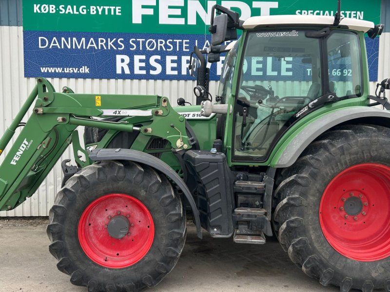Fendt 516 Vario SCR Profi Få Timer Med 4x80 Frontlæsser