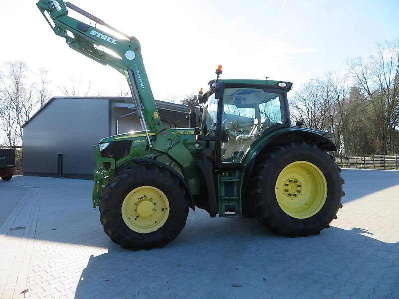 John Deere 6140R PowrQuad Plus, (Schaltgetriebe). Stoll Frontlader, 6 Zylin