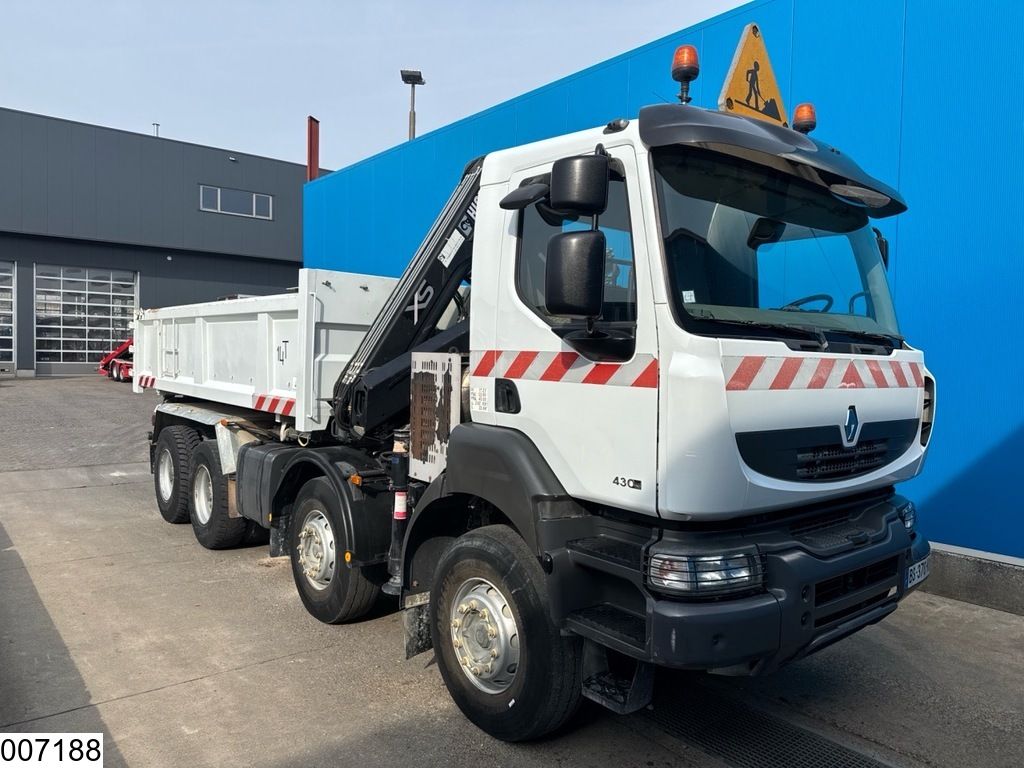 Renault Kerax 430 Dxi 8x4, EURO 5, Hiab, Kipper, Steel suspension
