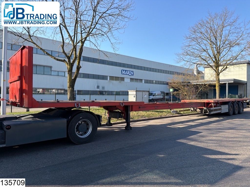 Lecitrailer open laadbak 38,000 kg, 7.02 m extendable