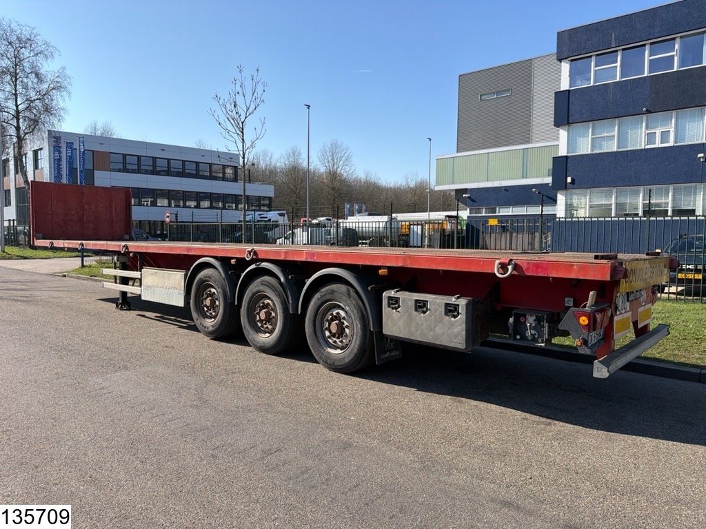 Lecitrailer open laadbak 38,000 kg, 7.02 m extendable