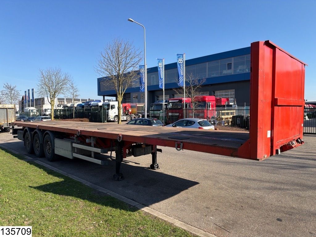 Lecitrailer open laadbak 38,000 kg, 7.02 m extendable