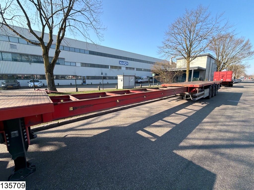 Lecitrailer open laadbak 38,000 kg, 7.02 m extendable