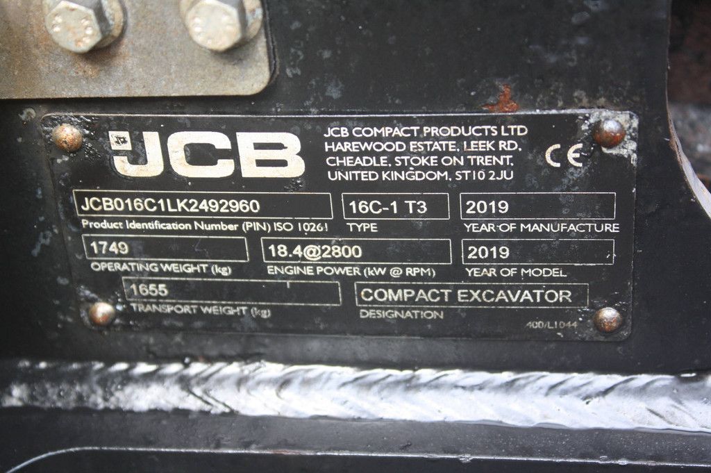 Minibagger JCB 16C-1 T3 Diesel 2019